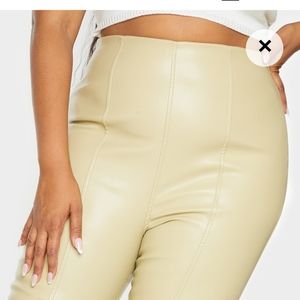 Plus faux leather leggings with stretch - PLT
